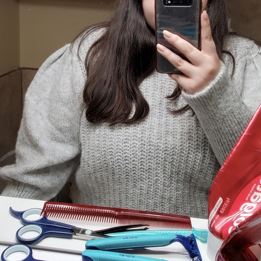 Chunky knitted sweater